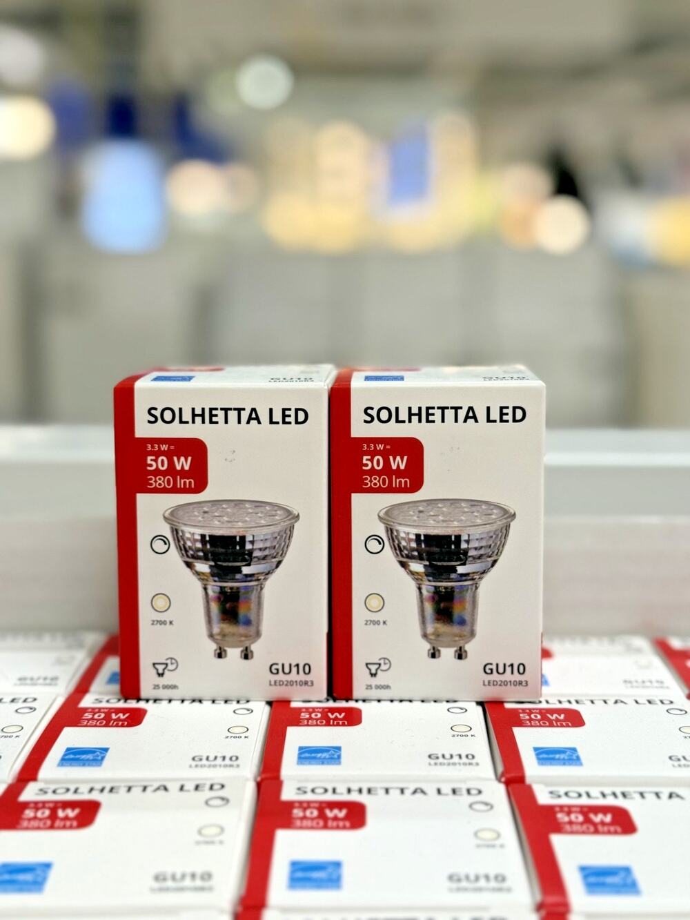 Pack of 2 IKEA SOLHETTA LED Bulb GU10 380 Lumen 3.3W Dimmable – NEW